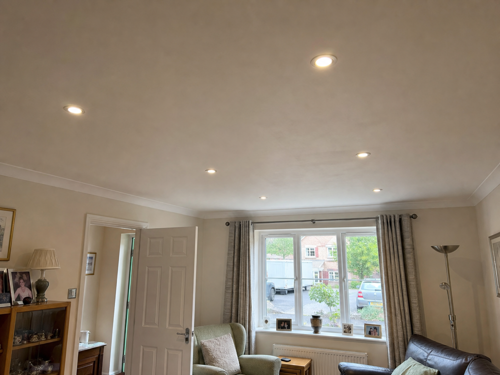 After: Tired pendants to warm recessed downlighting, Clapham