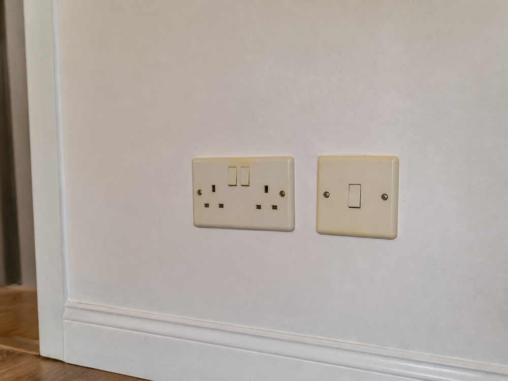 Before: Worn sockets to flush brushed-metal accessories, Hackney