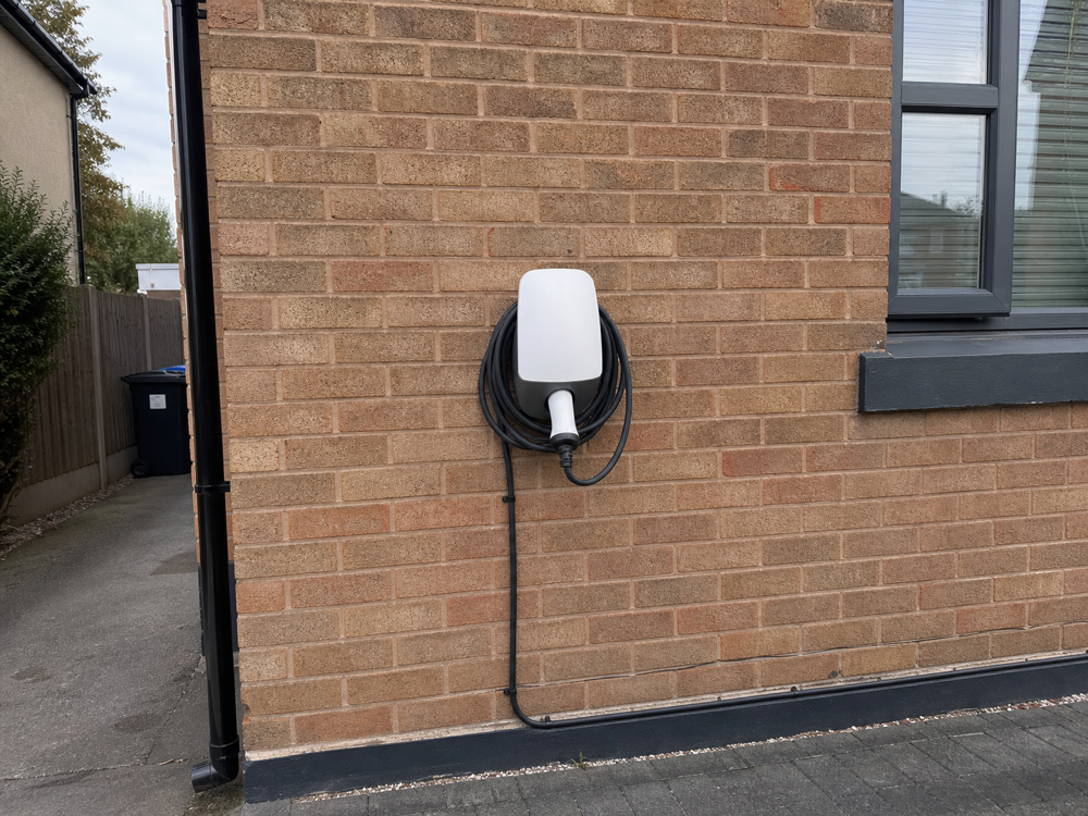 After: Weathered outdoor socket to EV charge point, Greenwich