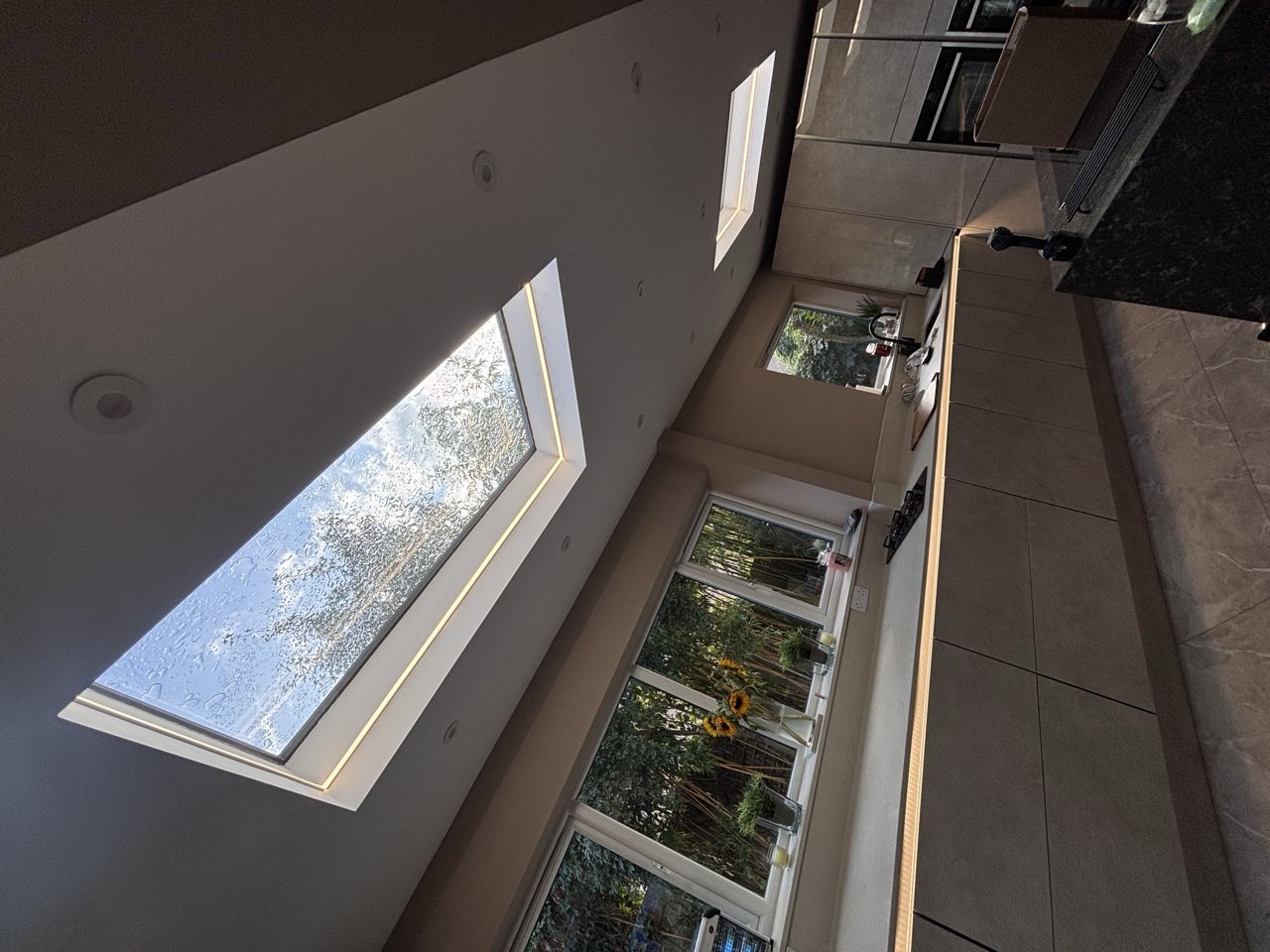 Completed kitchen lighting installation by Ace Electrical